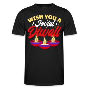 Diwali Hindus Sikh Festival of Lights Cadeau - T-shirt sport Homme - noir - Devant - AI Model Male 178 dark (178cm)