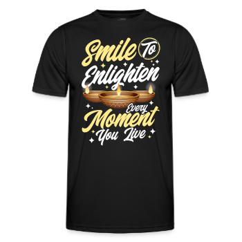 Diwali Hindus Sikh Festival of Lights Gift - Men's Functional T-Shirt - black - Front - AI Model Male 178 dark (178cm)