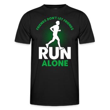 Running Jogger Runner Cadeau - T-shirt sport Homme - noir - Devant - AI Model Male 178 dark (178cm)