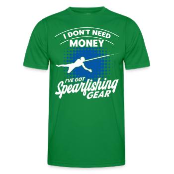 Pêche sous-marine Apnéiste Pêcheur pêcheur - T-shirt sport Homme - vert - Devant - AI Model Male 178 dark (178cm)
