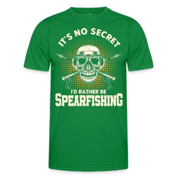 Spearfishing Freediver Spearfisher Fisherman - Men's Functional T-Shirt - kelly green - Front - AI Model Male 178 dark (178cm)