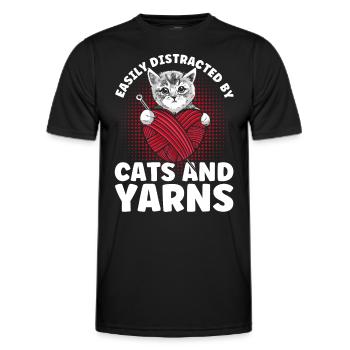 Stricken Stricken Stricken Liebhaber Geschenk - Männer Funktions-T-Shirt - Schwarz - Vorne - AI Model Male 178 dark (178cm)