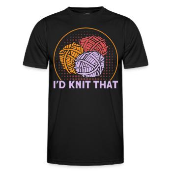 Stricken Stoff Stricken Stricken Geschenk - Männer Funktions-T-Shirt - Schwarz - Vorne - AI Model Male 178 dark (178cm)
