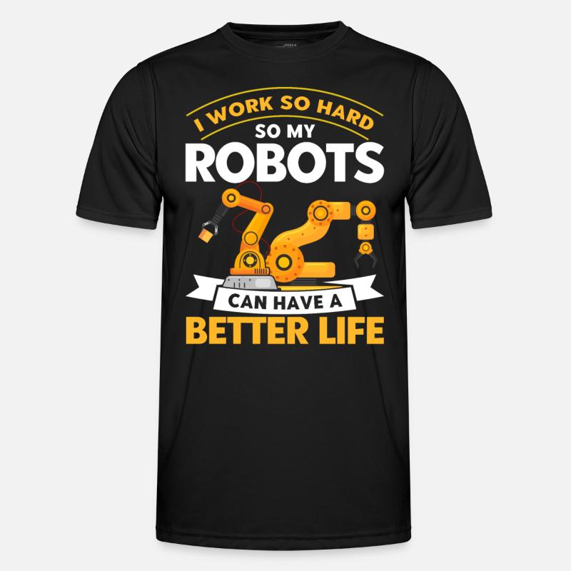 Robotic Robot Robotics Engineer Gift - Men's Functional T-Shirt - black