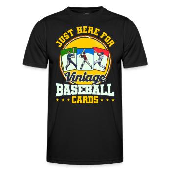 Collector of Baseball Card Collector Gift - Men's Functional T-Shirt - black - Front - AI Model Male 178 dark (178cm)