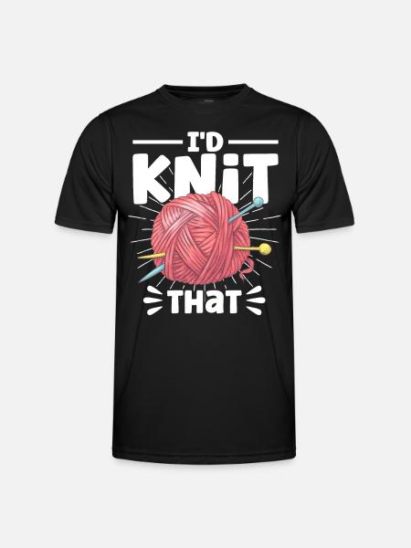 Knitting Fabric Knitting Knitting Gift - Men's Functional T-Shirt - black