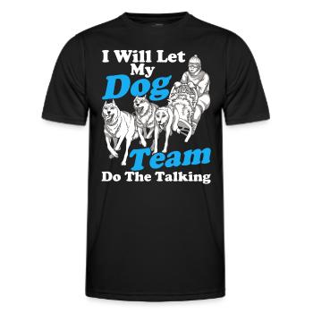 Dog sledding Sledding Dog sledding - Men's Functional T-Shirt - black - Front - AI Model Male 178 dark (178cm)