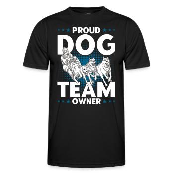 Dog sledding Dog sledding Sledding - Men's Functional T-Shirt - black - Front - AI Model Male 178 dark (178cm)