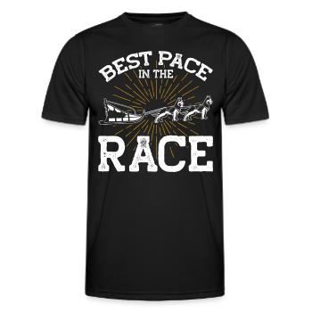 Sledding Dog Sledding Dog - Men's Functional T-Shirt - black - Front - AI Model Male 178 dark (178cm)