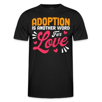 Parents adoptifs Adoption d’enfants Parents d’accueil - T-shirt sport Homme - noir - Devant - AI Model Male 178 dark (178cm)