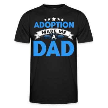 Adoption Parents adoptifs Parent d’accueil Cadeau - T-shirt sport Homme - noir - Devant - AI Model Male 178 dark (178cm)