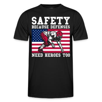 Football Game American Football Football Player - Men's Functional T-Shirt - black - Front - AI Model Male 178 dark (178cm)