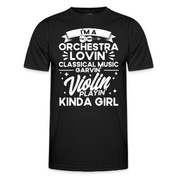 Orchester-Violinist Geige Violinist Geschenk - Männer Funktions-T-Shirt - Schwarz - Vorne - AI Model Male 178 dark (178cm)
