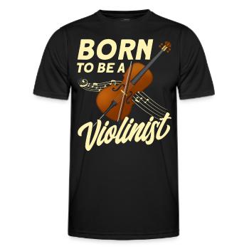 Cadeau de violoniste violoniste - T-shirt sport Homme - noir - Devant - AI Model Male 178 dark (178cm)