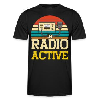 Morse code broadcast amateur radio amateur radio Gehe - Men's Functional T-Shirt - black - Front - AI Model Male 178 dark (178cm)