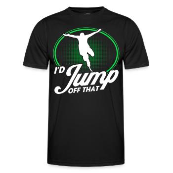 Extremsport Bungee Springen Bungee Springer - Männer Funktions-T-Shirt - Schwarz - Vorne - AI Model Male 178 dark (178cm)