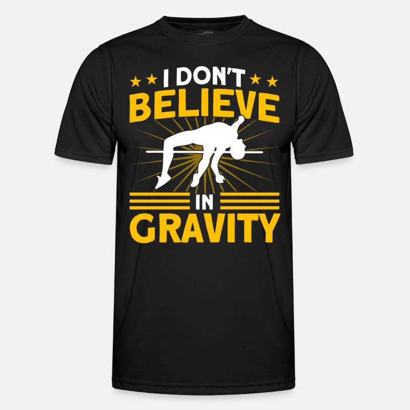 Stabhochsprung Leichtathletik Springen Geschenk - Männer Funktions-T-Shirt - Schwarz