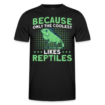Lizards Reptile Reptile Lovers Gift - Men's Functional T-Shirt - black - Front - AI Model Male 178 dark (178cm)