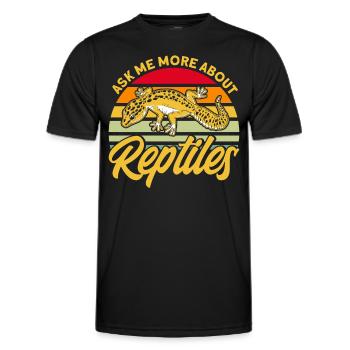 Reptiles Reptile Snake Gift - Men's Functional T-Shirt - black - Front - AI Model Male 178 dark (178cm)