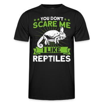 Snake Reptiles Reptile Lovers Gift - Men's Functional T-Shirt - black - Front - AI Model Male 178 dark (178cm)