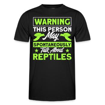 Reptile Reptile Lizards Gift - Men's Functional T-Shirt - black - Front - AI Model Male 178 dark (178cm)
