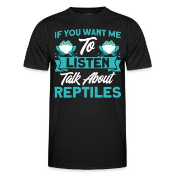 Snake Reptile Lovers Reptile Gift - Men's Functional T-Shirt - black - Front - AI Model Male 178 dark (178cm)