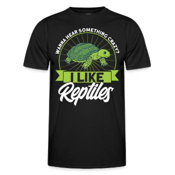Reptile Lizards Reptile Lovers Gift - Men's Functional T-Shirt - black - Front - AI Model Male 178 dark (178cm)