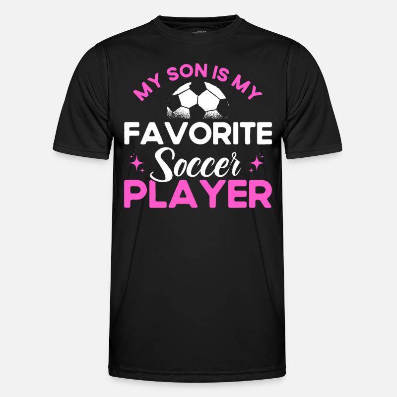 Fußball Mama Mutter Sohn Geschenk - Männer Funktions-T-Shirt - Schwarz