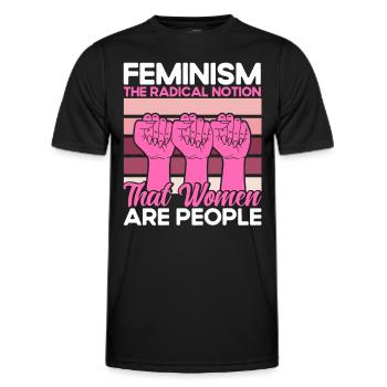 Empowerment of gender equality F - Men's Functional T-Shirt - black - Front - AI Model Male 178 dark (178cm)