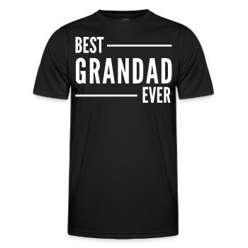 BEST GRANDAD EVER - Men's Functional T-Shirt - black - Front - AI Model Male 178 dark (178cm)