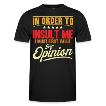 Sarcasme Ironie Cadeau sarcastique - T-shirt sport Homme - noir - Devant - AI Model Male 178 dark (178cm)