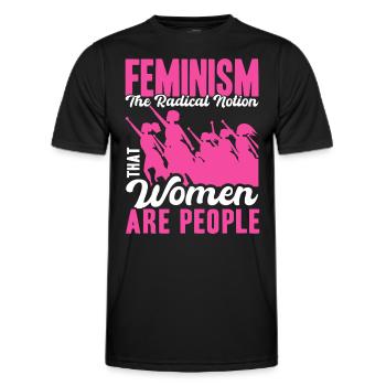 Autonomisation de l’égalité des sexes F - T-shirt sport Homme - noir - Devant - AI Model Male 178 dark (178cm)