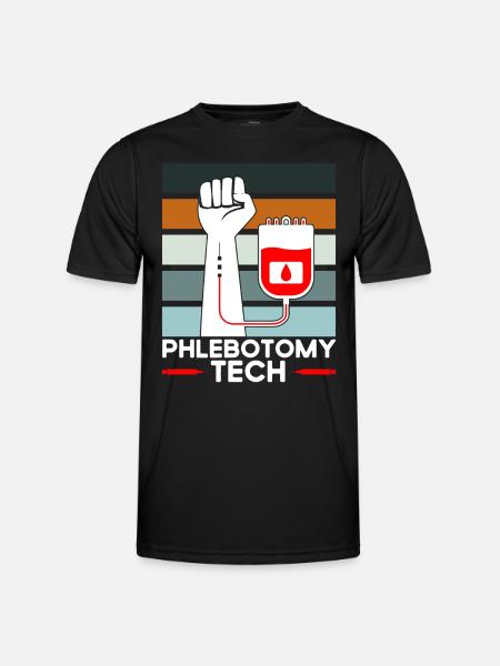 Phlebotomy Blood Sample Phlebotomist Tech Gift - Men's Functional T-Shirt - black