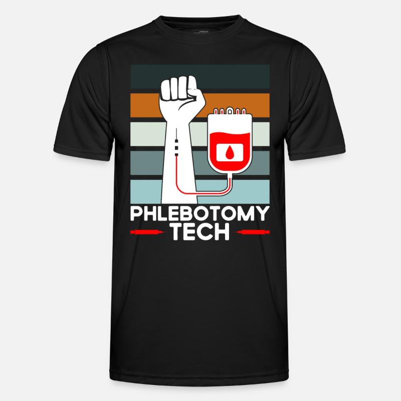 Phlebotomie Blutabnahme Phlebotomist Tech Geschenk - Männer Funktions-T-Shirt - Schwarz