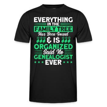 Arbre généalogique Généalogie Cadeau de généalogie - T-shirt sport Homme - noir - Devant - AI Model Male 178 dark (178cm)