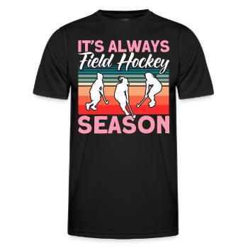 Feldhockey Hallen Feldhockey Feldhockey Spieler Ge - Männer Funktions-T-Shirt - Schwarz - Vorne - AI Model Male 178 dark (178cm)