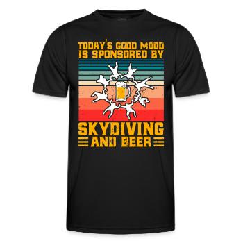Skydive Skydiver Skydiving Gift - Men's Functional T-Shirt - black - Front - AI Model Male 178 dark (178cm)