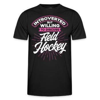 Feldhockey Hallen Feldhockey Feldhockey Spieler Ge - Männer Funktions-T-Shirt - Schwarz - Vorne - AI Model Male 178 dark (178cm)