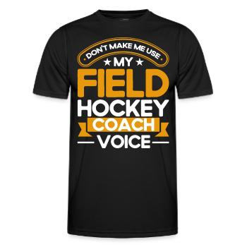 Feldhockey Feldhockey Spieler Hallen Feldhockey Ge - Männer Funktions-T-Shirt - Schwarz - Vorne - AI Model Male 178 dark (178cm)