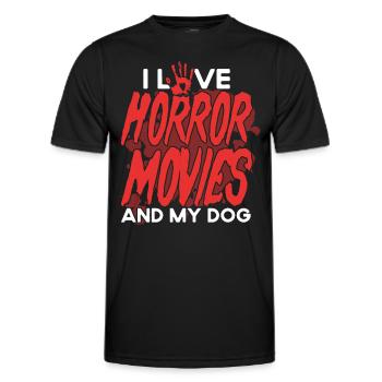 film d’horreur film d’horreur film d’horreur cadeau - T-shirt sport Homme - noir - Devant - AI Model Male 178 dark (178cm)