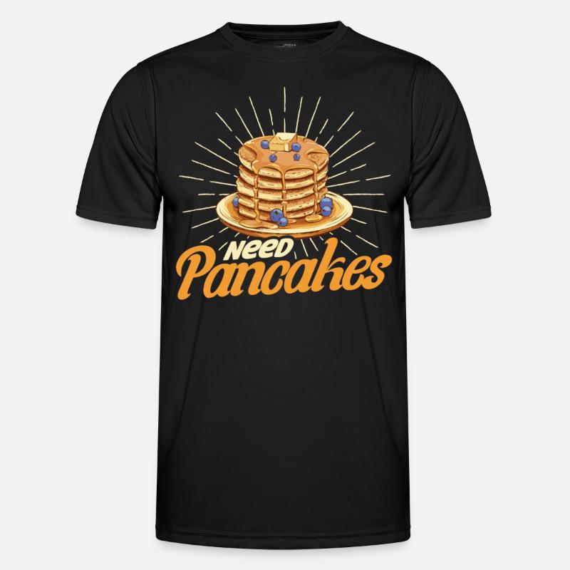 Breakfast Pancakes Pancakes Lovers Pank - Men's Functional T-Shirt - black