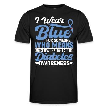 Diabetes cure diabetes month adolescent diabet - Men's Functional T-Shirt - black - Front - AI Model Male 178 dark (178cm)