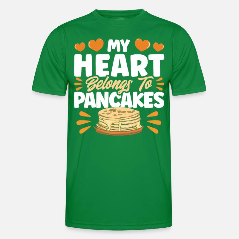 Fluffy Flat Cake Pancake Lovers Pan Pank Men's Functional T-Shirt