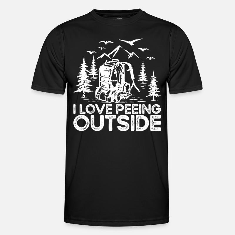 Hiking Backpacking Gift - Men's Functional T-Shirt - black