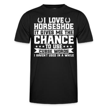 Lanceur de fer à cheval Lanceur de fer à cheval - T-shirt sport Homme - noir - Devant - AI Model Male 178 dark (178cm)