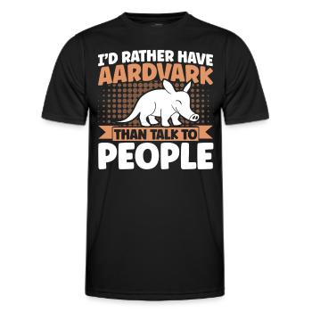 Dear Aardvark Aardvark Aardvark lover - Men's Functional T-Shirt - black - Front - AI Model Male 178 dark (178cm)