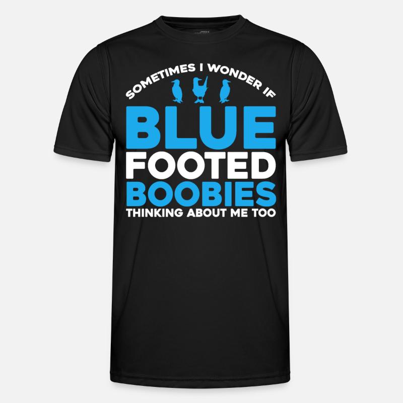 Blue-footed Gannet Birdwatcher Boobie Gift - Men's Functional T-Shirt - black
