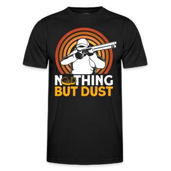 Clay Pigeon Shooting Clay Pigeon Shooting Falling Shooting - Men's Functional T-Shirt - black - Front - AI Model Male 178 dark (178cm)