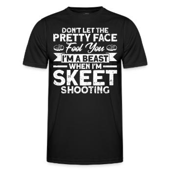 Shooting Club Clay Pigeon Shooting Falling Shooting Gesch - Men's Functional T-Shirt - black - Front - AI Model Male 178 dark (178cm)