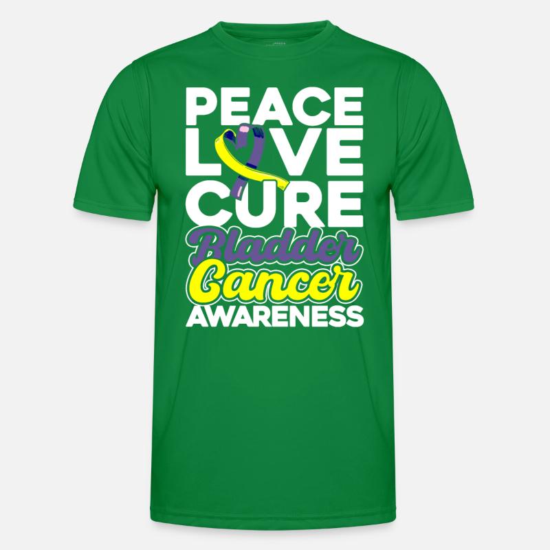 Bladder Cancer Awareness Purple Loop Bladder Men's Functional T-Shirt